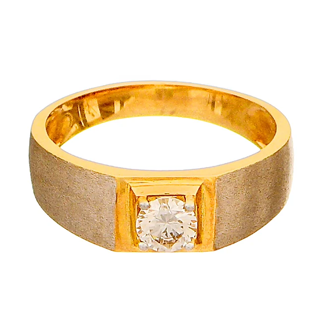 18 KT GENTS DIAMOND FINGER RING 1