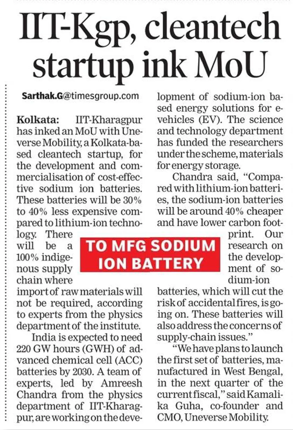 Times of India, 23rd September, 2023